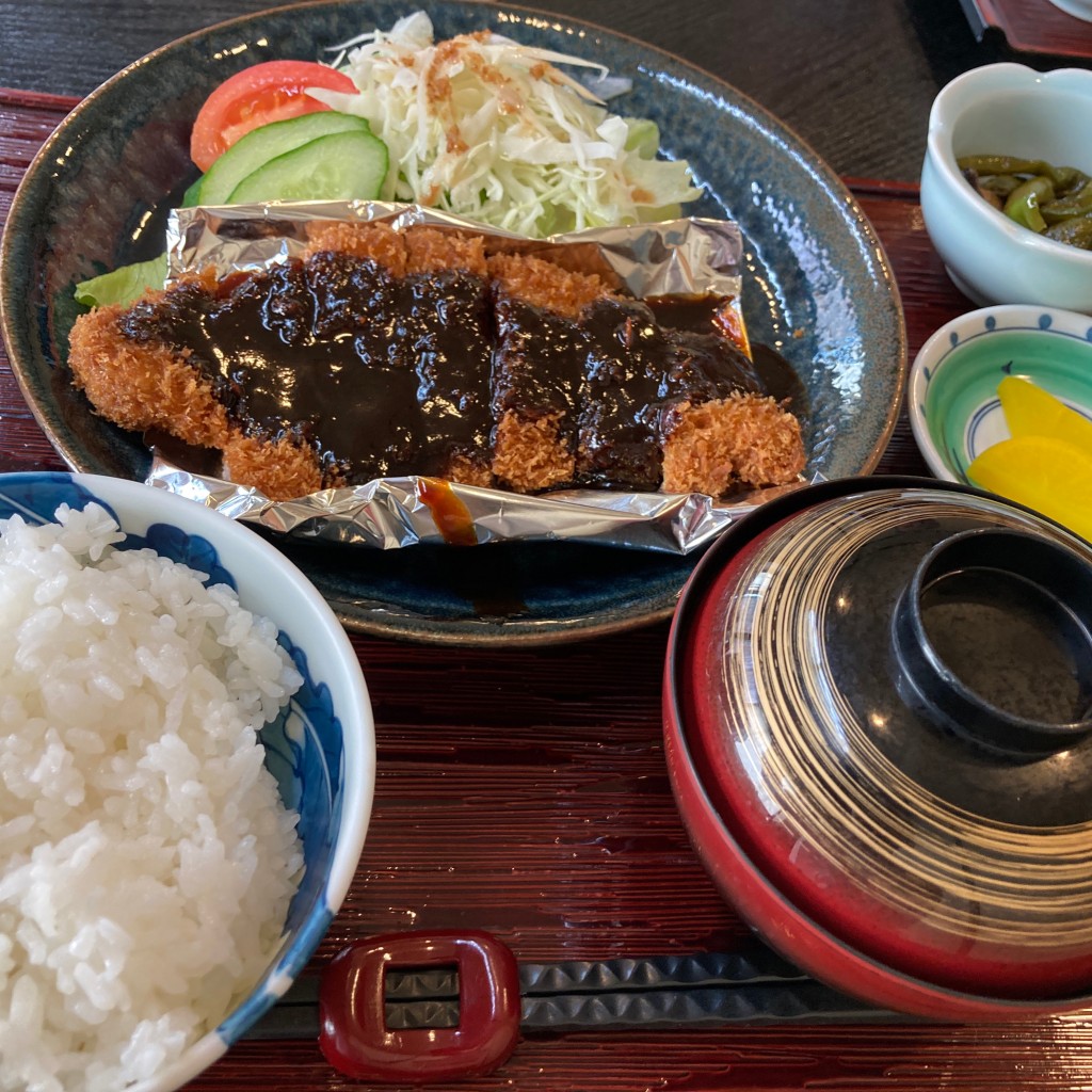 ユーザーが投稿した味噌カツランチの写真 - 実際訪問したユーザーが直接撮影して投稿した明神戸天ぷら豊年の写真