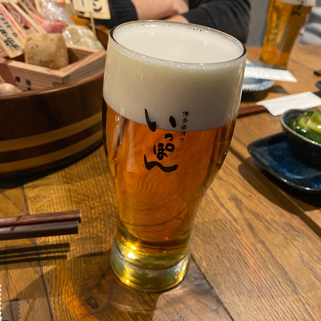 ユーザーが投稿したビールの写真 - 実際訪問したユーザーが直接撮影して投稿した原町田焼鳥博多串焼き いっぽんの写真