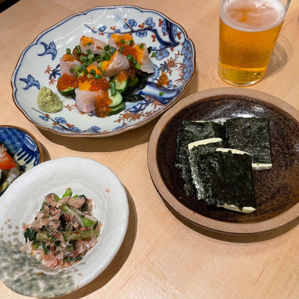 ユーザーが投稿したうにのヒラメ巻きイクラのせの写真 - 実際訪問したユーザーが直接撮影して投稿した台村町居酒屋いろ彩の写真