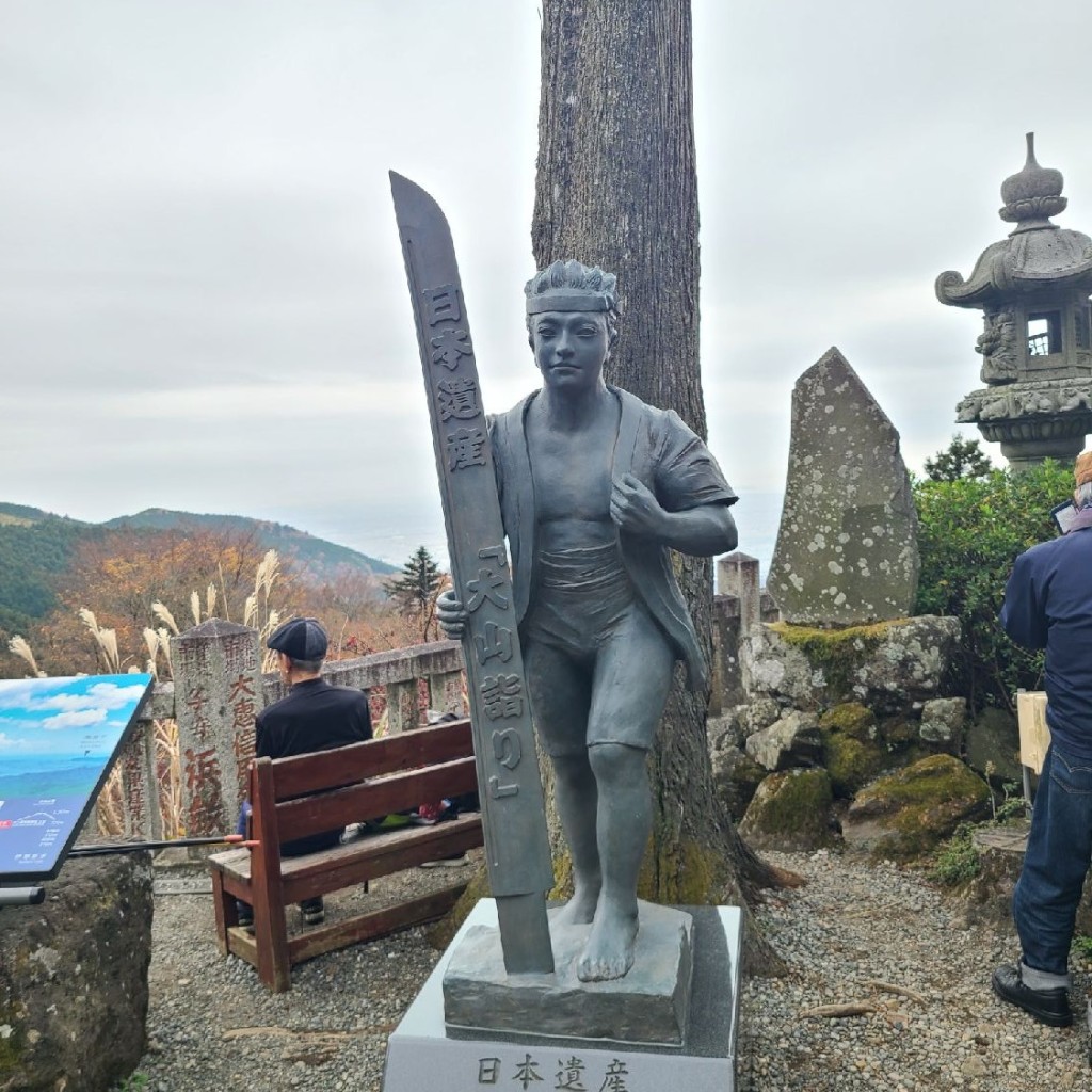 実際訪問したユーザーが直接撮影して投稿した大山銅像大山詣り像の写真