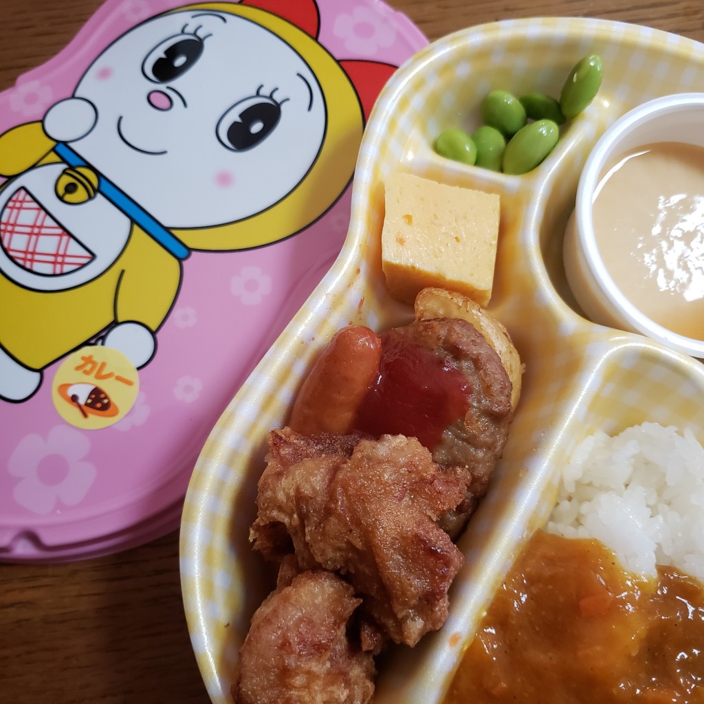 ユーザーが投稿したドラミちゃんカレーの写真 - 実際訪問したユーザーが直接撮影して投稿した吉野町お弁当ほっともっと 吉野町店の写真