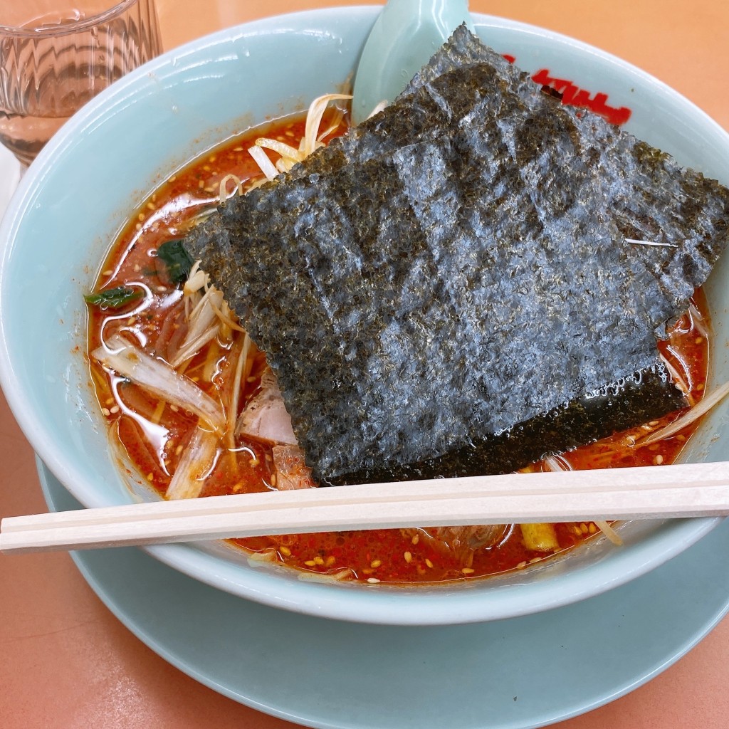 ユーザーが投稿した辛味噌ラーメンの写真 - 実際訪問したユーザーが直接撮影して投稿した御坂町成田ラーメン専門店ラーメン山岡家 笛吹店の写真