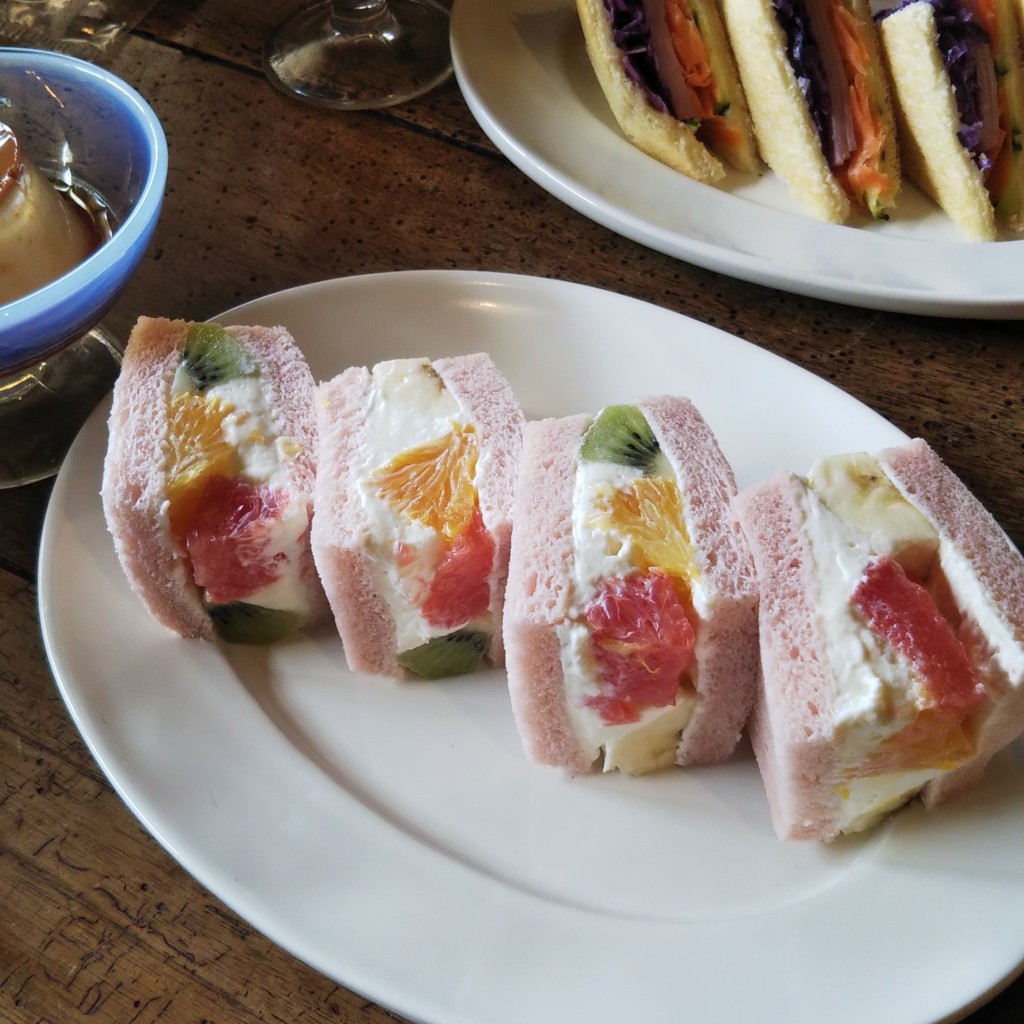 ユーザーが投稿したサンドイッチモーニングの写真 - 実際訪問したユーザーが直接撮影して投稿したヴィソンカフェcafe Tomiyama VISON店の写真
