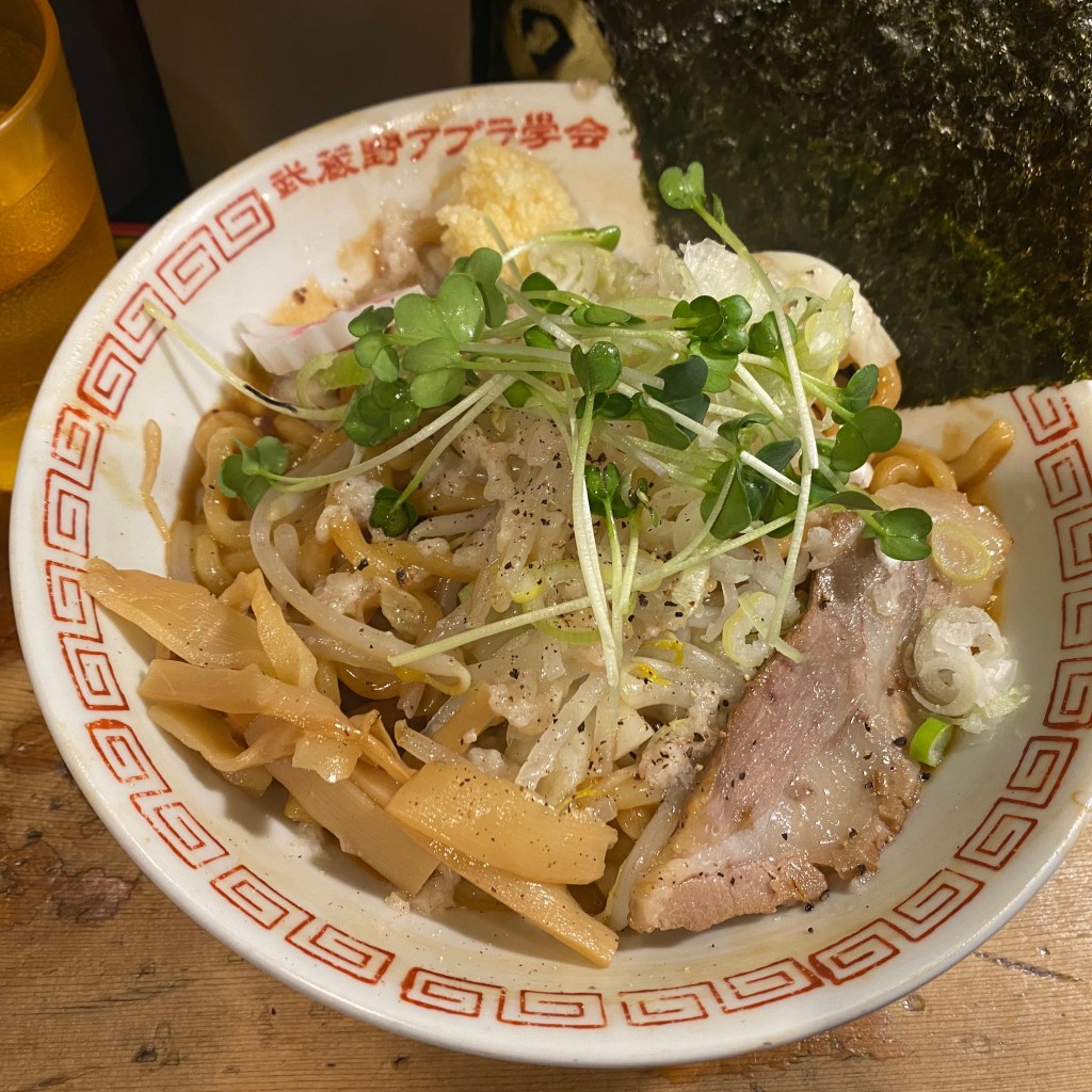 わさしゅんさんが投稿した西早稲田ラーメン / つけ麺のお店武蔵野アブラ学会 早稲田総本店/ムサシノアブラガッカイ ワセダソウホンテンの写真