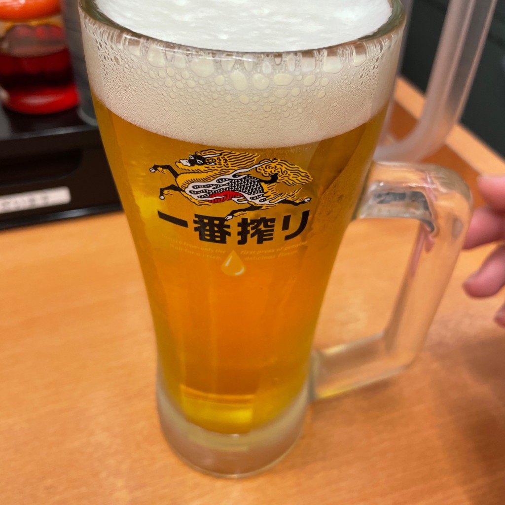 ユーザーが投稿した生ビール290円の写真 - 実際訪問したユーザーが直接撮影して投稿した駅前本町中華料理日高屋 京急川崎駅前店の写真