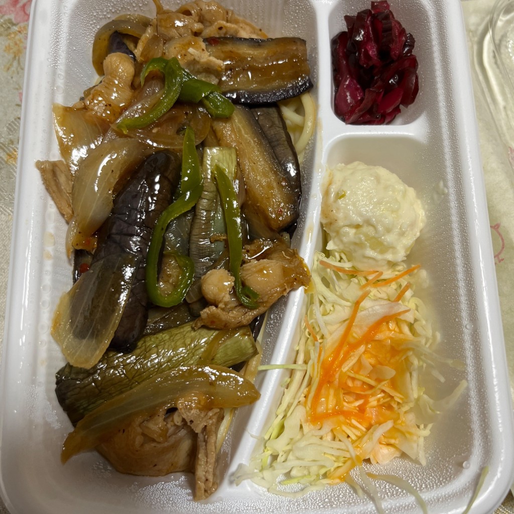 ユーザーが投稿したお豚肉となすのの写真 - 実際訪問したユーザーが直接撮影して投稿した住吉町お弁当ほかべぇ 中河原店の写真