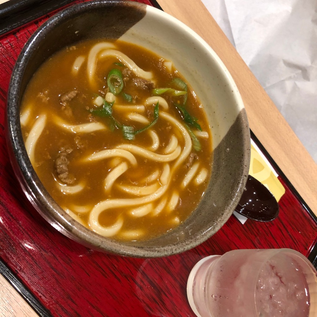 ユーザーが投稿しただし割カレーうどんの写真 - 実際訪問したユーザーが直接撮影して投稿した光町そば家族亭 リノアス八尾店の写真