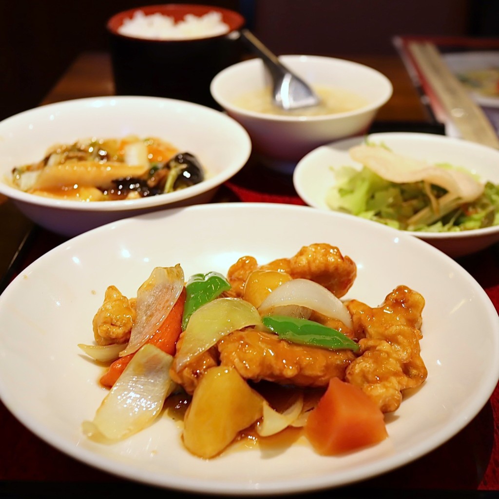 ユーザーが投稿したスブタ定食の写真 - 実際訪問したユーザーが直接撮影して投稿した堂島浜中華料理青冥 堂島本店の写真