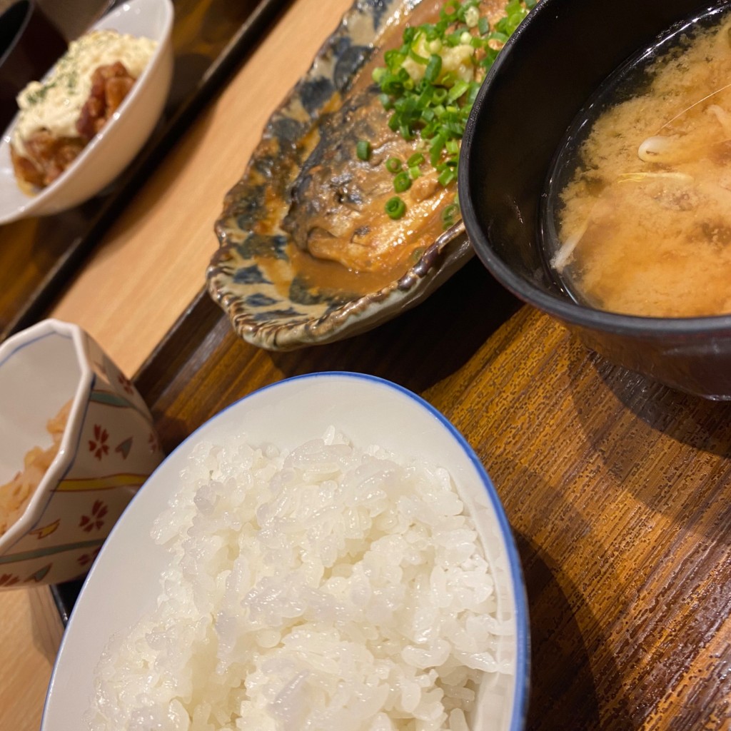 ユーザーが投稿したLunchさばの味噌煮定食の写真 - 実際訪問したユーザーが直接撮影して投稿した新丸子東定食屋土鍋炊ごはん なかよしの写真