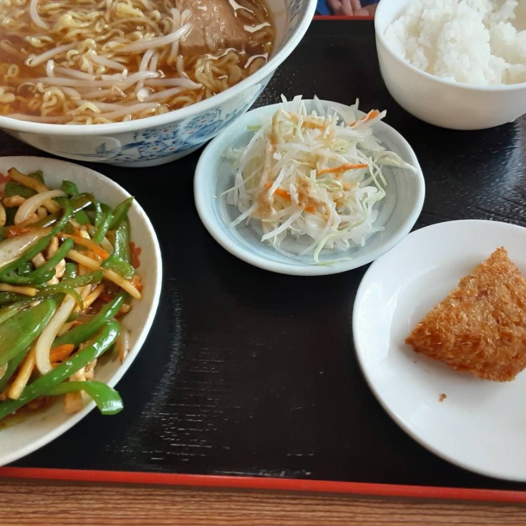 ユーザーが投稿した青椒肉絲ランチの写真 - 実際訪問したユーザーが直接撮影して投稿した西別所台湾料理台湾料理福満楼の写真