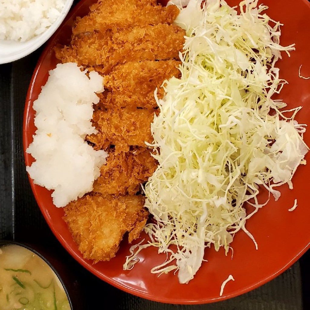 ユーザーが投稿したおろしカツ定食の写真 - 実際訪問したユーザーが直接撮影して投稿した粉浜とんかつかつや 大阪住之江粉浜店の写真