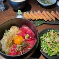漬けマグロ丼 - 実際訪問したユーザーが直接撮影して投稿した中央居酒屋OKIBI AIBEの写真のメニュー情報