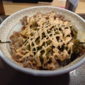 高菜めんたいまよ牛丼 - 実際訪問したユーザーが直接撮影して投稿した柳橋牛丼すき家 浅草橋駅前店の写真のメニュー情報