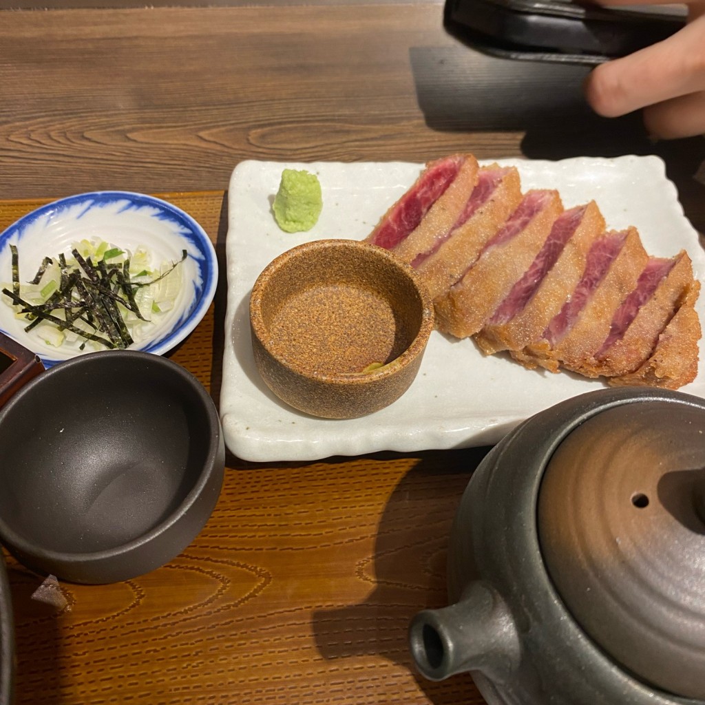 ユーザーが投稿した9お茶漬け定食の写真 - 実際訪問したユーザーが直接撮影して投稿した日本橋室町肉料理牛かつもと村 コレド室町店の写真