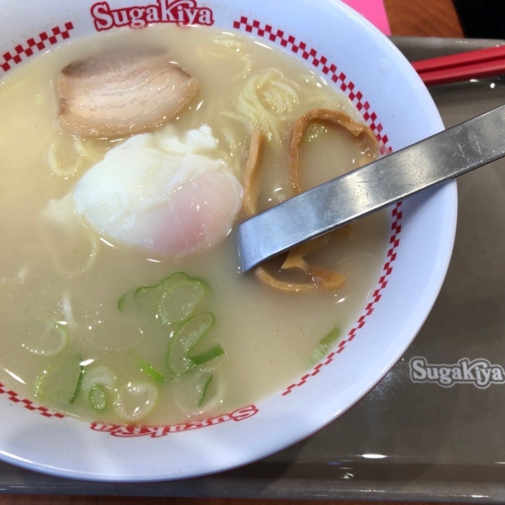 ユーザーが投稿した玉子入ラーメンの写真 - 実際訪問したユーザーが直接撮影して投稿した六野ラーメン専門店スガキヤ イオンモール熱田店の写真