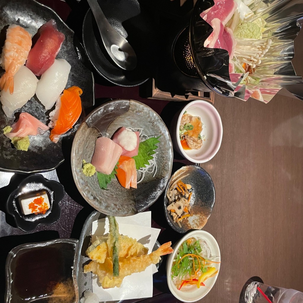 ユーザーが投稿したDごちそう寿司ご膳鴨鍋の写真 - 実際訪問したユーザーが直接撮影して投稿した飾磨区上野田ファミリーレストランごちそう村 姫路南店の写真