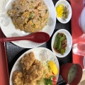 唐揚げ定食 チャーハン - 実際訪問したユーザーが直接撮影して投稿した佐山中華料理三壽の写真のメニュー情報