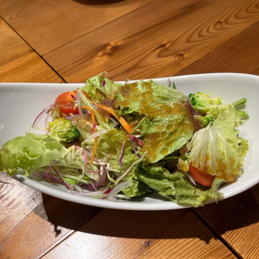ユーザーが投稿したお通しサラダの写真 - 実際訪問したユーザーが直接撮影して投稿した内膳町カフェFarmers CAFEandGRILL「奈良食堂」‐leaves‐の写真