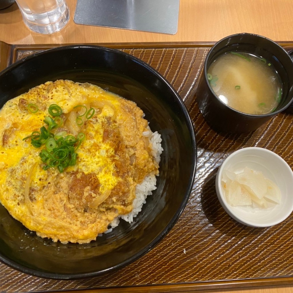 ユーザーが投稿したヒレカツ丼味噌付の写真 - 実際訪問したユーザーが直接撮影して投稿した一番町ファミリーレストランガスト 門真店の写真