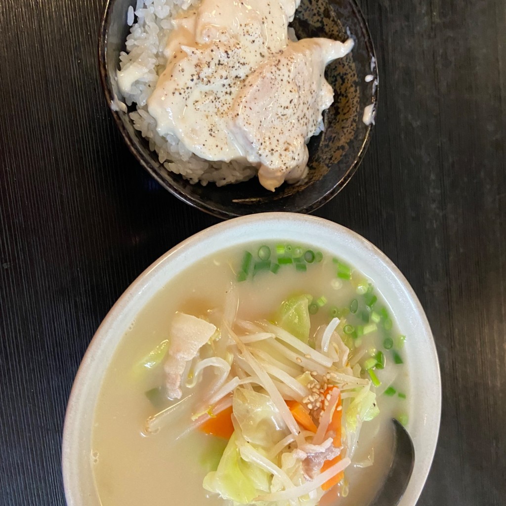 ユーザーが投稿したチキンマヨ丼とちゃんぽんうどんの写真 - 実際訪問したユーザーが直接撮影して投稿した山田うどん釜揚げ屋の写真