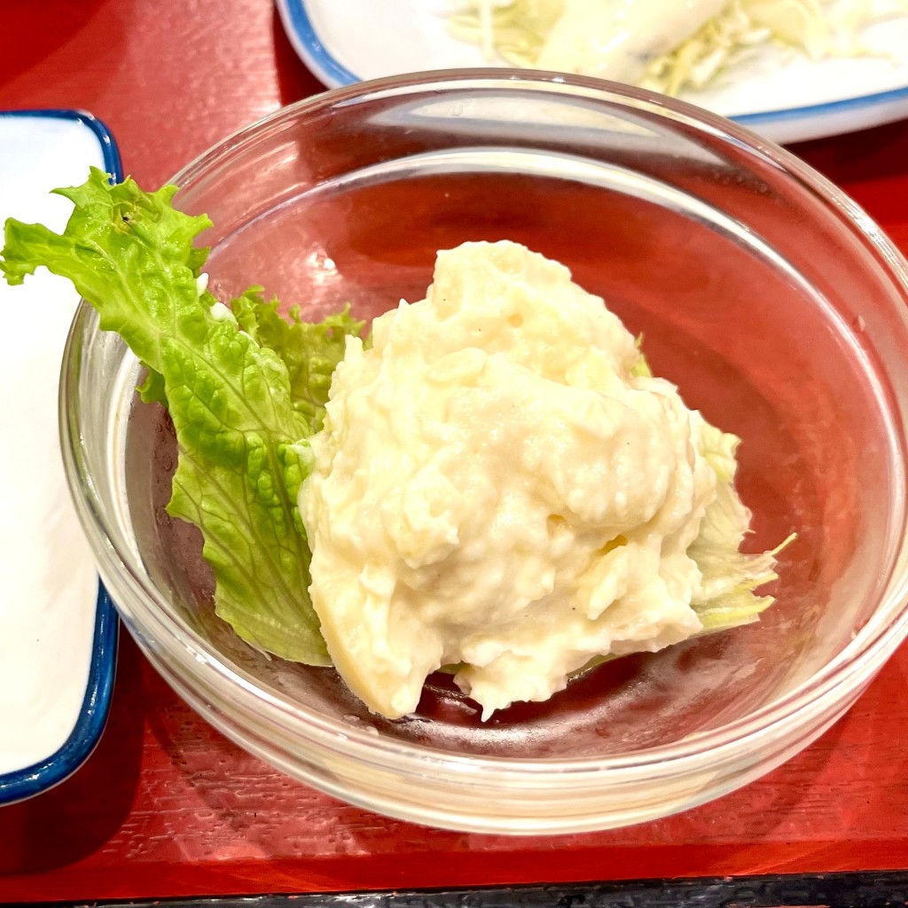 ユーザーが投稿したポテトサラダの写真 - 実際訪問したユーザーが直接撮影して投稿した小柿定食屋まいどおおきに食堂 栗東小柿食堂の写真