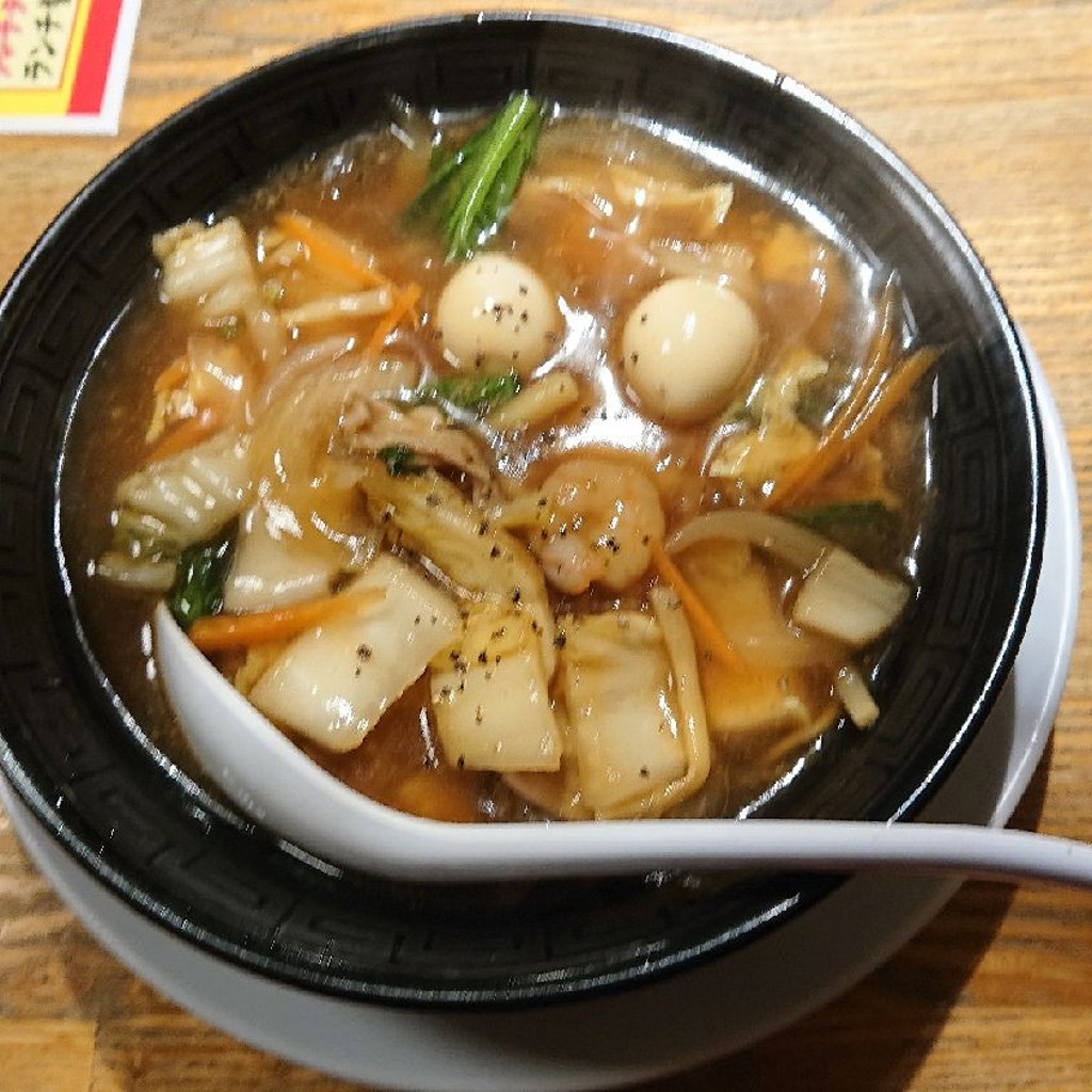 ユーザーが投稿したあんかけラーメンの写真 - 実際訪問したユーザーが直接撮影して投稿した長吉長原東ラーメン専門店大阪ふくちぁんラーメン長原店の写真