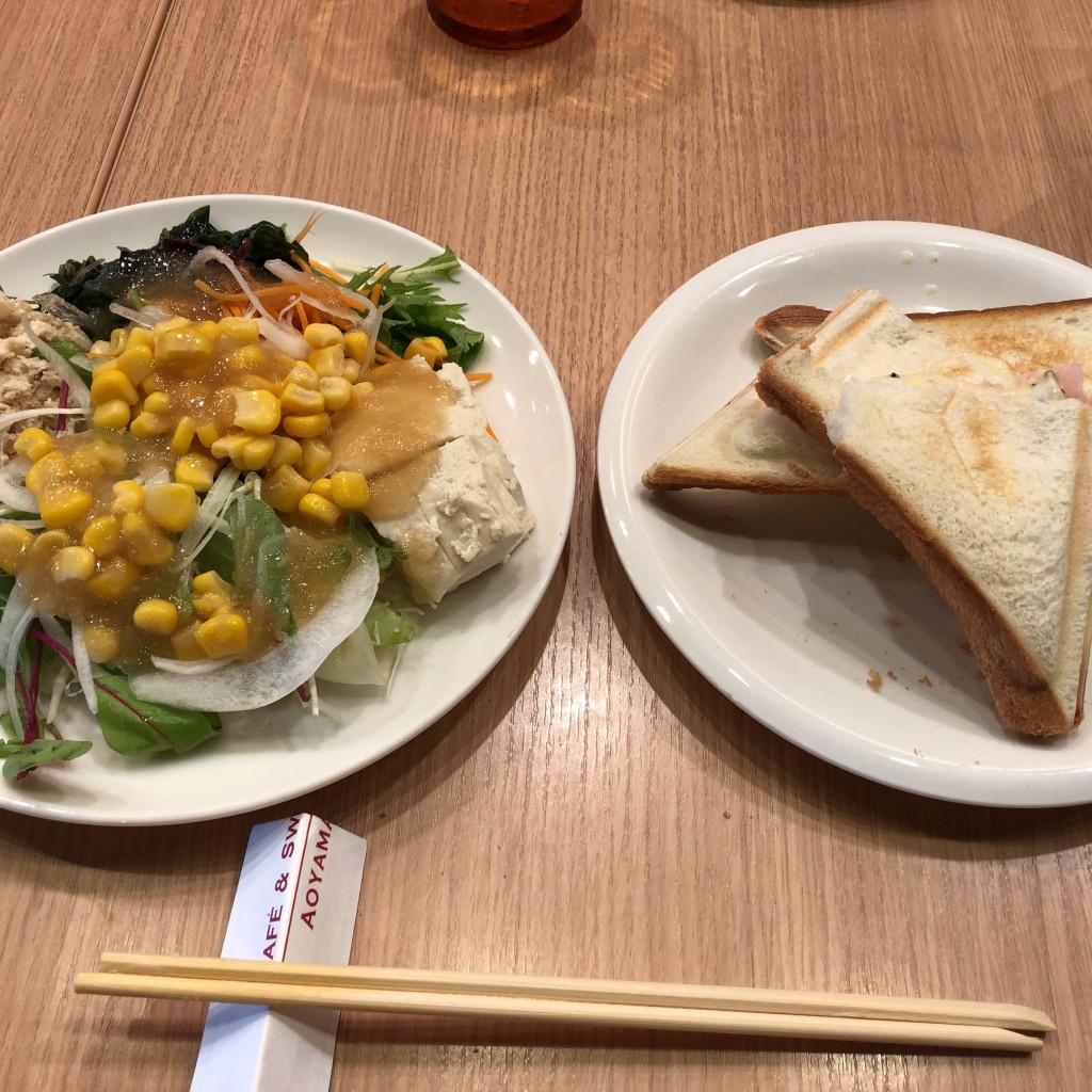 ユーザーが投稿したSPサラダランチの写真 - 実際訪問したユーザーが直接撮影して投稿した松島カフェカフェ青山 倉敷中庄店の写真