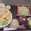 天丼セット(茶そば) - 実際訪問したユーザーが直接撮影して投稿した南居酒屋ふじの坊・喜膳の写真のメニュー情報