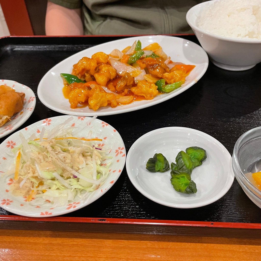 ユーザーが投稿した酢豚定食の写真 - 実際訪問したユーザーが直接撮影して投稿した吉田台湾料理台湾料理 昇龍の写真
