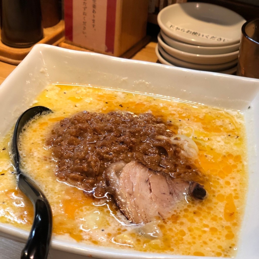 ユーザーが投稿した坦々麺の写真 - 実際訪問したユーザーが直接撮影して投稿した上和田町ラーメン専門店三河ラーメン 日本晴れ  岡崎本店の写真