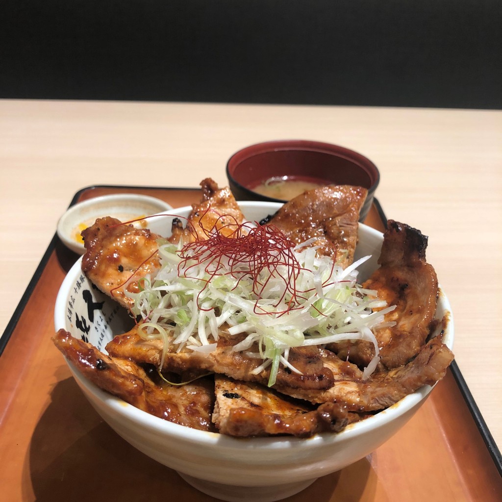 ユーザーが投稿した豚丼(赤)肉盛の写真 - 実際訪問したユーザーが直接撮影して投稿した石内東丼ものきくよし THE OUTLETS HIROSHIMA店 (キ久好)の写真