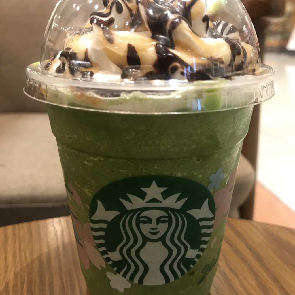 ユーザーが投稿した抹茶クリームフラペチーノの写真 - 実際訪問したユーザーが直接撮影して投稿した旭町カフェスターバックスコーヒー ゆめタウン大牟田店の写真