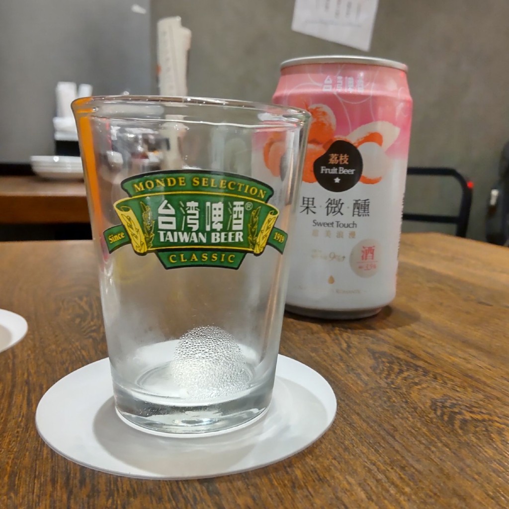 ユーザーが投稿した台湾ビール (ライチ)の写真 - 実際訪問したユーザーが直接撮影して投稿した上大崎中華料理Din’s& 目黒店の写真