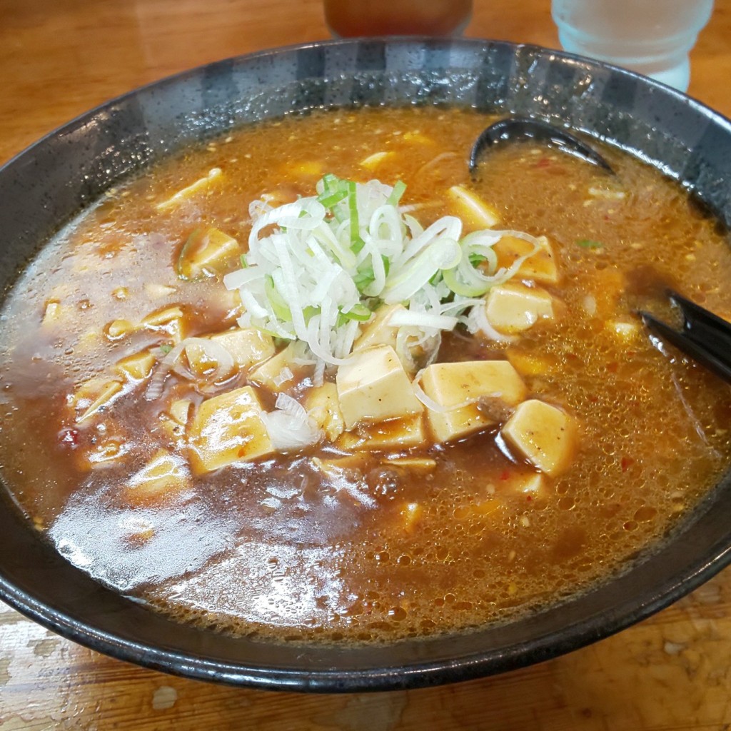 ユーザーが投稿した麻婆味噌ラーメンの写真 - 実際訪問したユーザーが直接撮影して投稿した田頭ラーメン専門店ラーメンさんぱち 豊見城店の写真