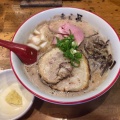 【6月限定】コラボラーメンきら星×花月嵐「2種盛りチャーシューどとんこつ」+味玉+ニンニク - 実際訪問したユーザーが直接撮影して投稿した西原町ラーメン専門店らあめん花月嵐 西原町店の写真のメニュー情報