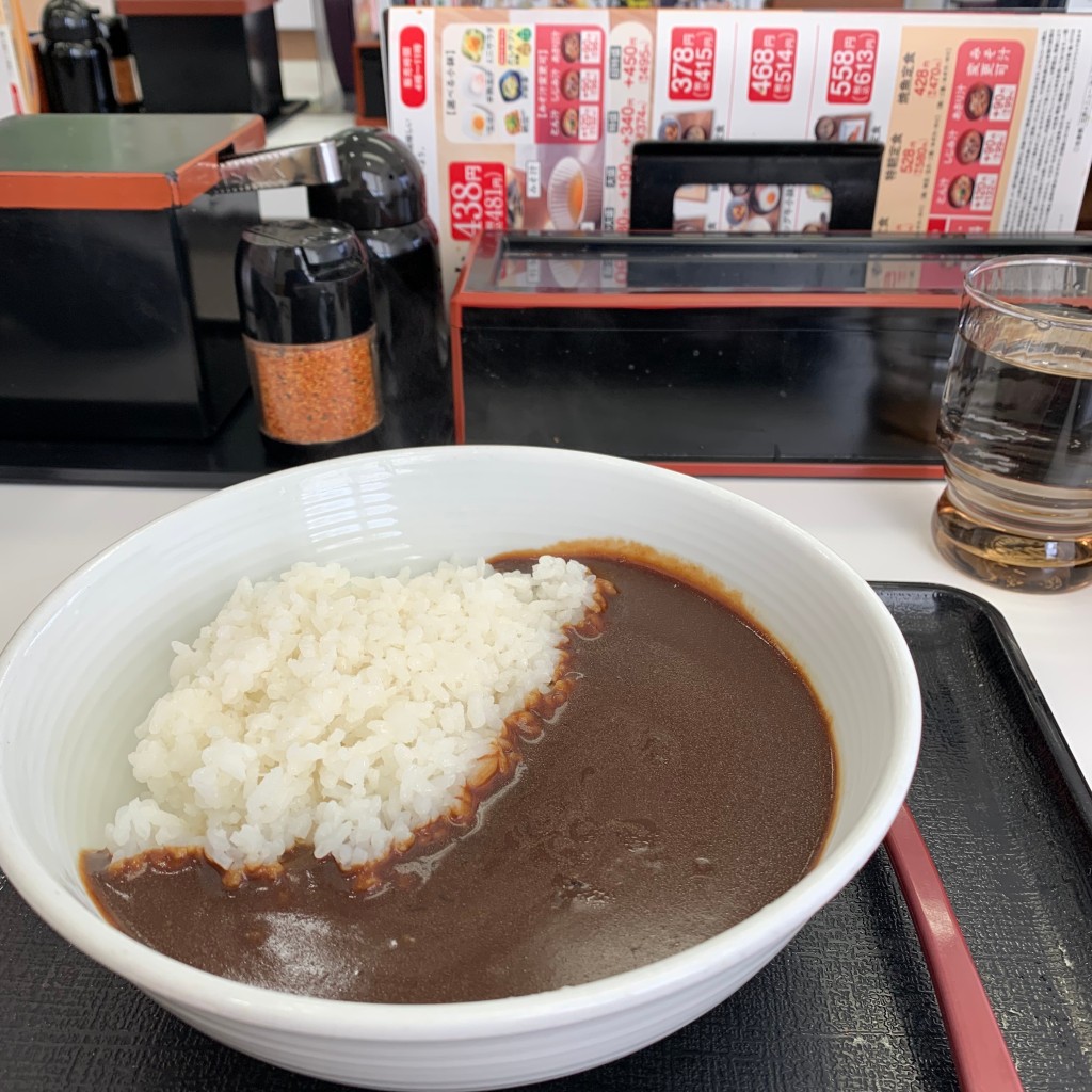 ユーザーが投稿した黒カレーの写真 - 実際訪問したユーザーが直接撮影して投稿した西院高山寺町牛丼吉野家 阪急西院店の写真