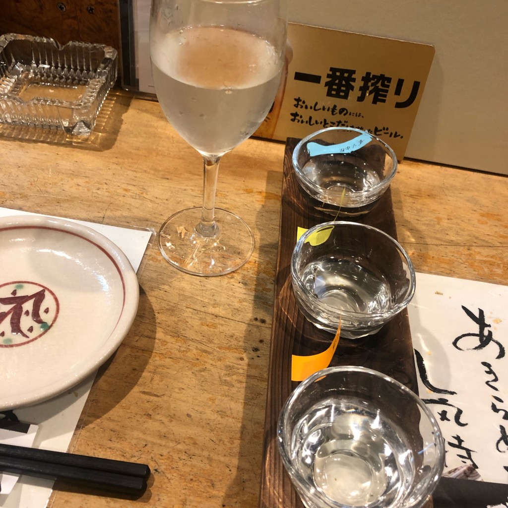 ユーザーが投稿した日本酒飲み比べの写真 - 実際訪問したユーザーが直接撮影して投稿した京町居酒屋味楽の写真