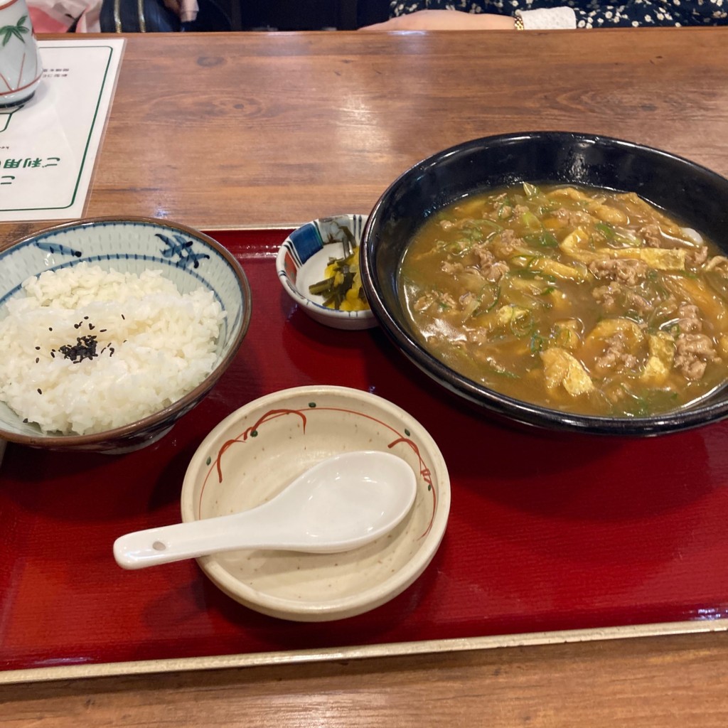 ユーザーが投稿したカレー定食の写真 - 実際訪問したユーザーが直接撮影して投稿した古江台うどん豆・太鼓亭 吹田北千里駅ビル店の写真