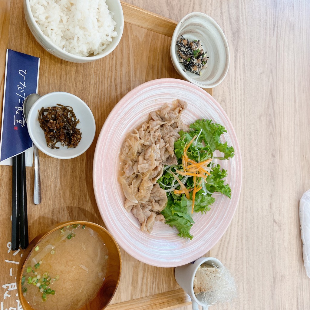 ユーザーが投稿した生姜焼きランチの写真 - 実際訪問したユーザーが直接撮影して投稿した宮前平定食屋ひなた食堂の写真