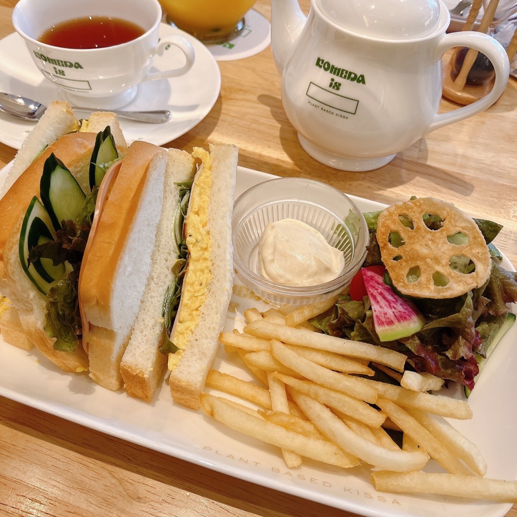 ユーザーが投稿したミックスサンドプレートの写真 - 実際訪問したユーザーが直接撮影して投稿した築地喫茶店KOMEDA is □ 東銀座店の写真
