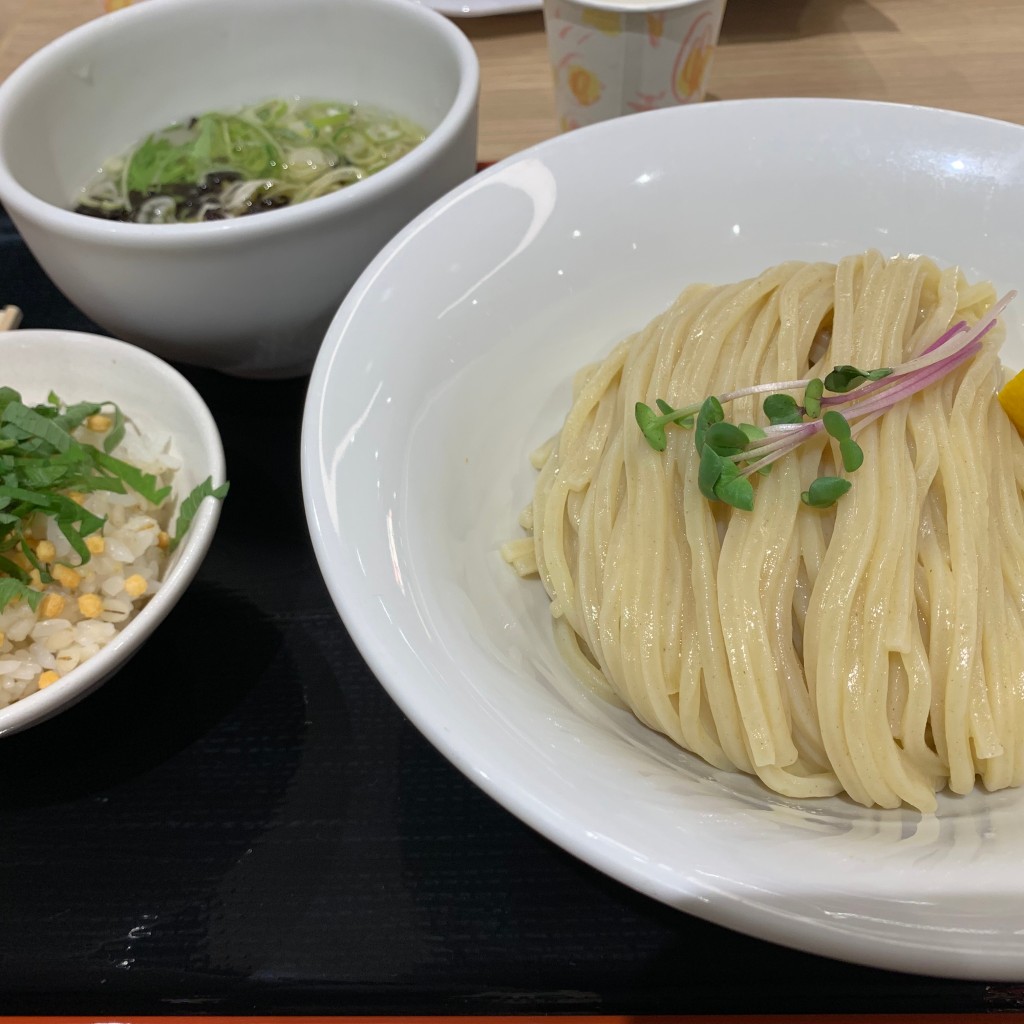 ユーザーが投稿した鯛塩つけ麺(大)の写真 - 実際訪問したユーザーが直接撮影して投稿した広野台つけ麺専門店三田製麺所 イオンモール座間店の写真