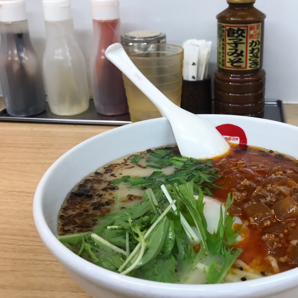 ユーザーが投稿した赤丸ラーメンの写真 - 実際訪問したユーザーが直接撮影して投稿した生麦ラーメン / つけ麺ラーメン新世 生麦店の写真