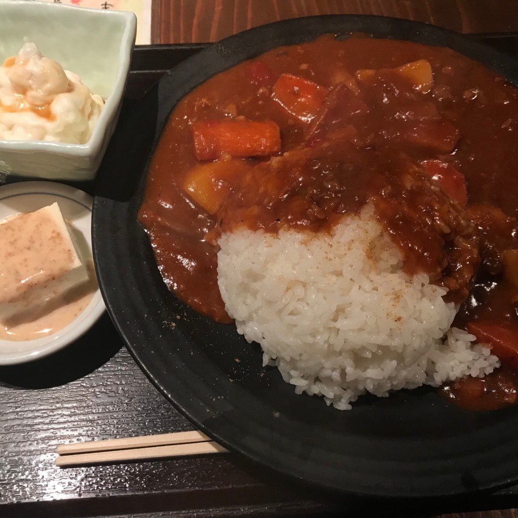 ユーザーが投稿した日替り定食 スパイシーカレーの写真 - 実際訪問したユーザーが直接撮影して投稿した栄居酒屋きながの写真