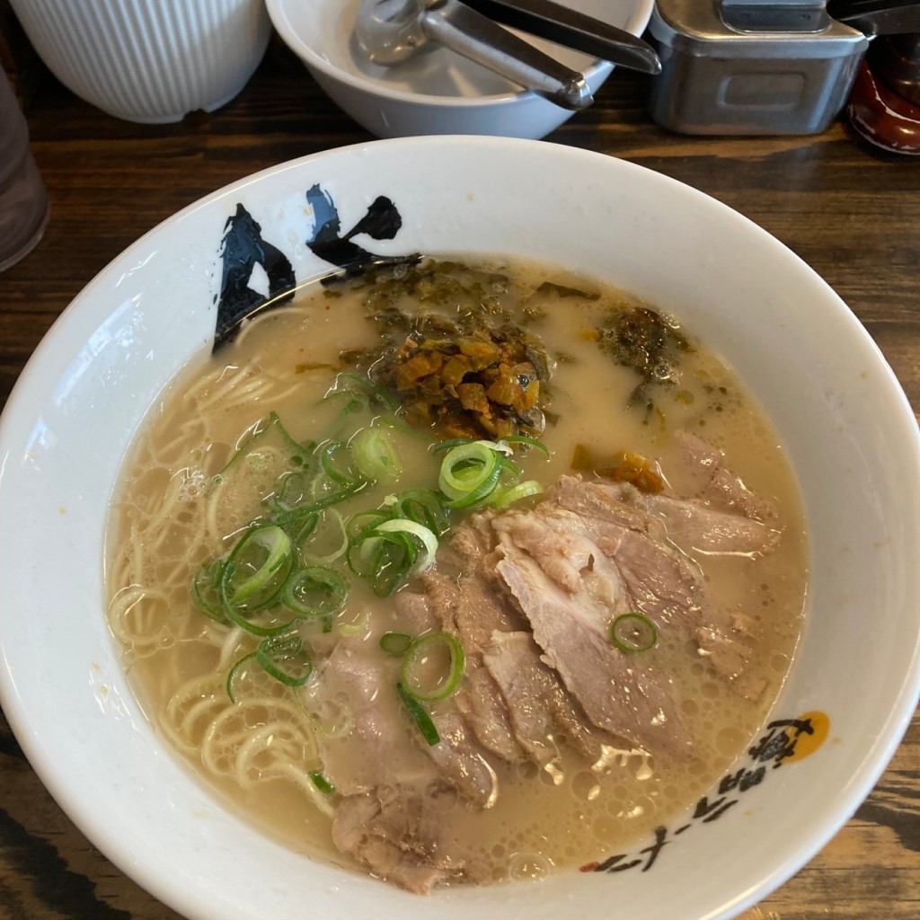 ユーザーが投稿した辛子高菜ラーメンの写真 - 実際訪問したユーザーが直接撮影して投稿した元町ラーメン専門店博多ラーメン 膳 鳥栖店の写真