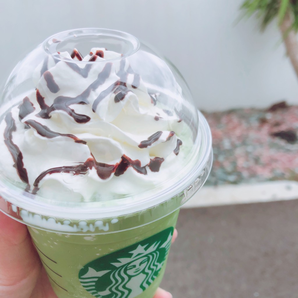 ユーザーが投稿した抹茶クリームフラペチーノチョコレートソースの写真 - 実際訪問したユーザーが直接撮影して投稿した国分野口東カフェスターバックスコーヒー TSUTAYA BOOKSTORE 霧島店の写真