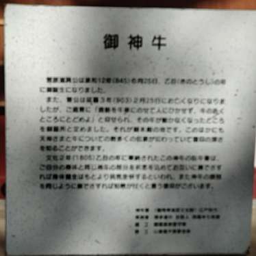 実際訪問したユーザーが直接撮影して投稿した宰府地域名所太宰府天満宮 御神牛の写真