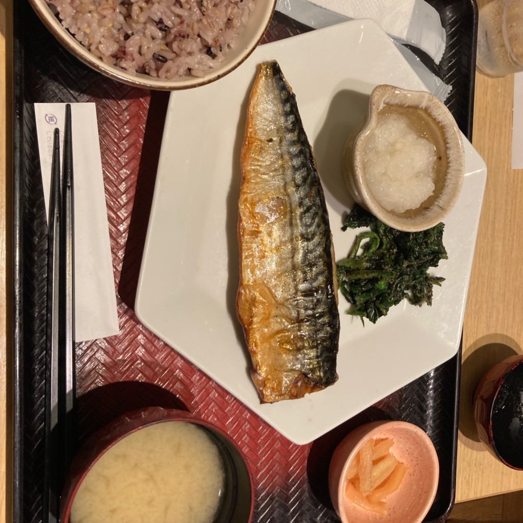 ユーザーが投稿した[定食]さばの塩焼きの写真 - 実際訪問したユーザーが直接撮影して投稿した自由が丘定食屋大戸屋 自由が丘南口店の写真