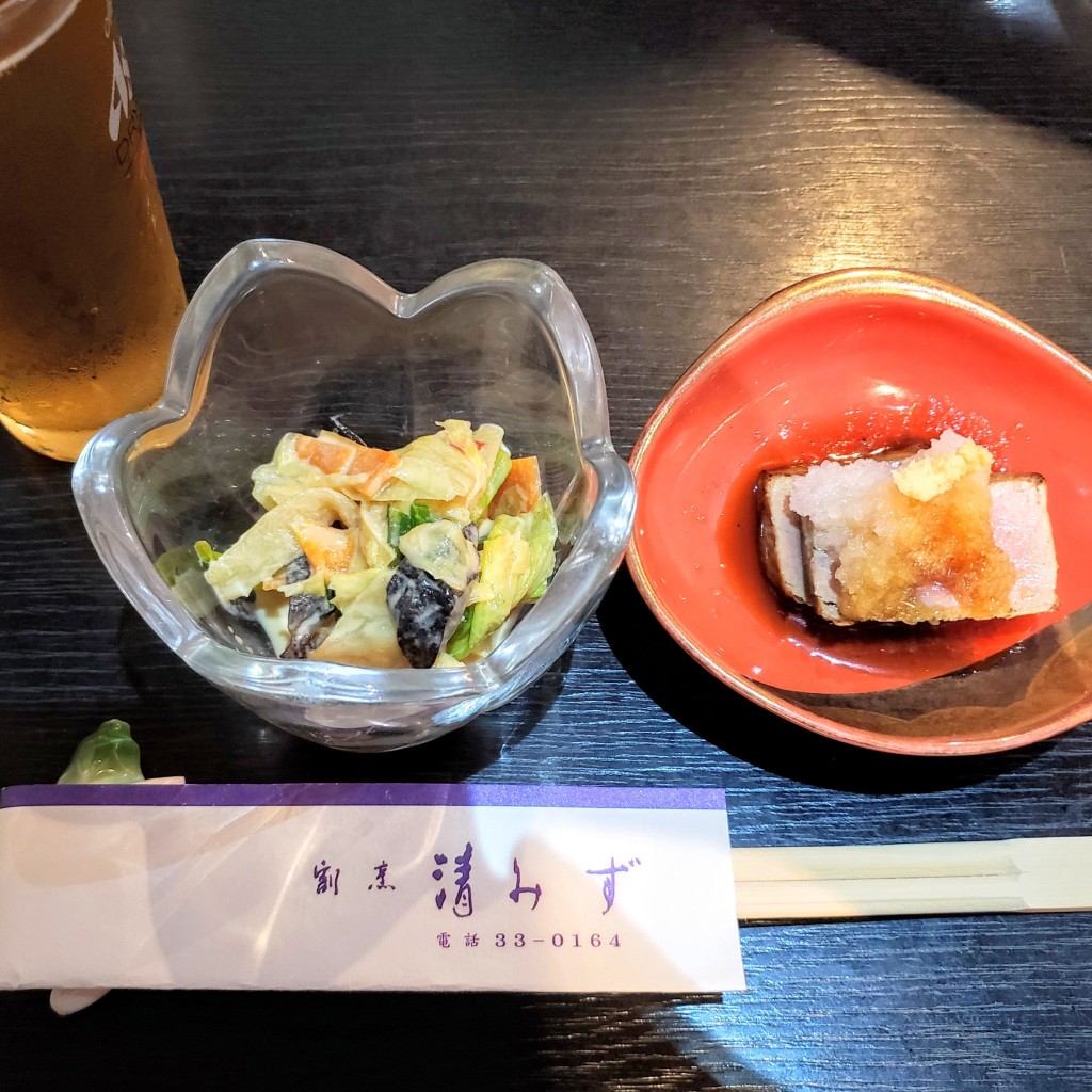 ユーザーが投稿したお通しの写真 - 実際訪問したユーザーが直接撮影して投稿した居島和食 / 日本料理清みずの写真