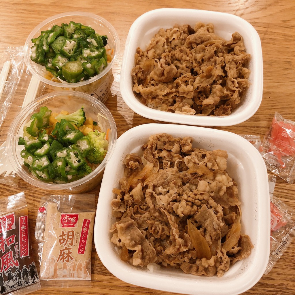 ユーザーが投稿した牛丼弁当の写真 - 実際訪問したユーザーが直接撮影して投稿した脇浜町牛丼すき家 脇浜店の写真