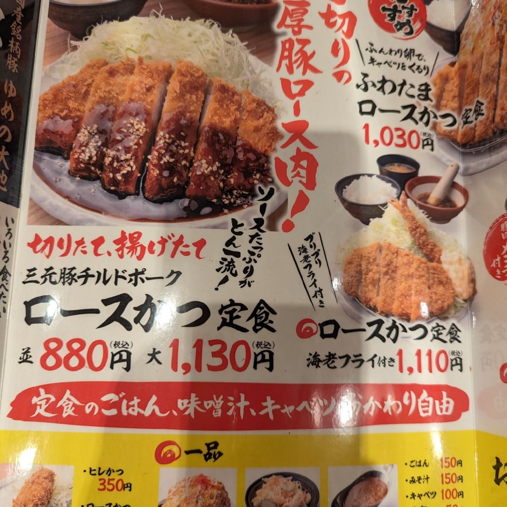 ユーザーが投稿したトンカツの写真 - 実際訪問したユーザーが直接撮影して投稿した本町和食 / 日本料理豚屋とん一 松戸駅前店の写真